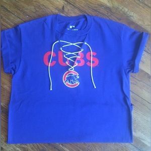 Chicago Cubs Lace Up T Shirt
